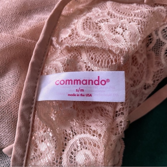 Commando Ivory Beige Nude Tulip Lace & Mesh Camisole Layering Top EUC Size S/M - Picture 10 of 12